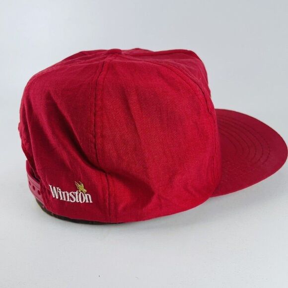 WINSTON The Wrap Embroidered Logo Nylon Snapback Trucker Hat Racing Retro VTG - Picture 5 of 8